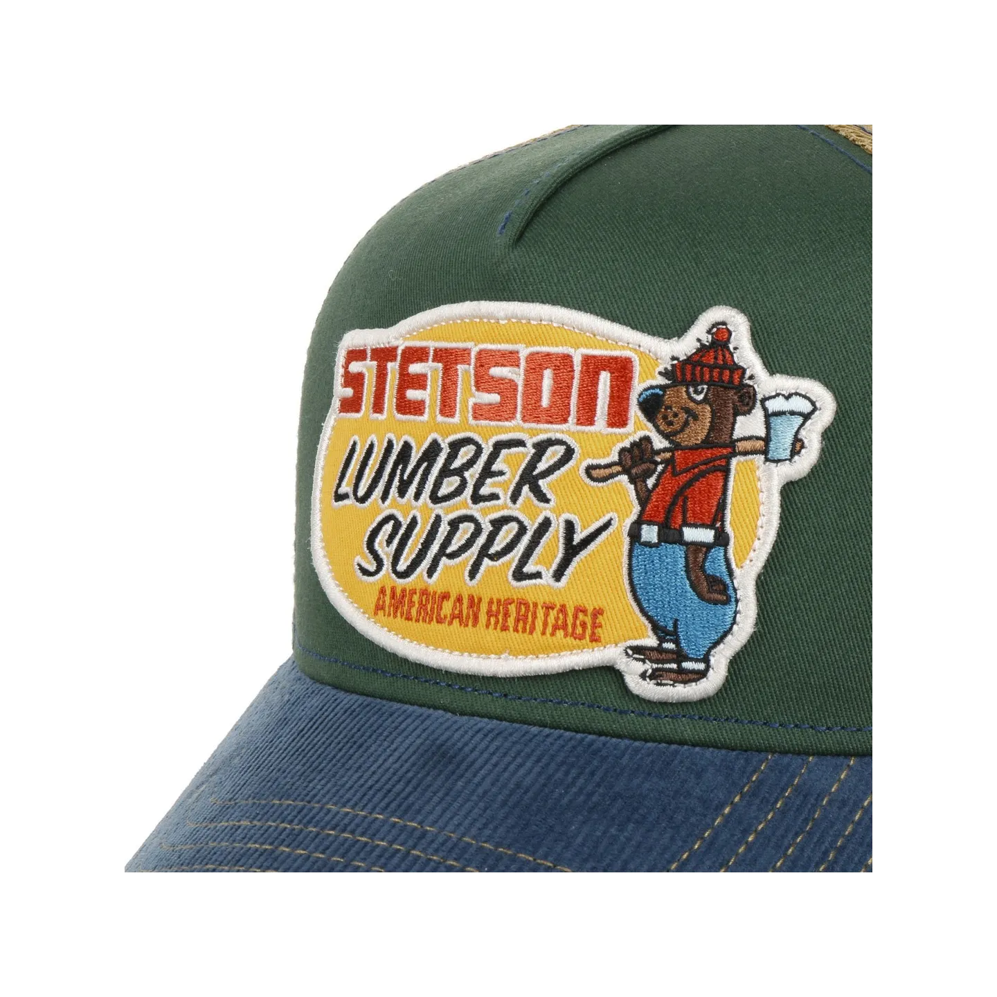 Green Lumber Supply Trucker Cap - Stetson Reference: 18376 | Chapellerie Traclet