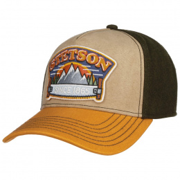 Hucksaw Beige Cotton Trucker Cap - Stetson