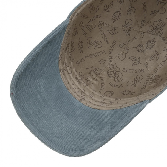Casquette Baseball Corduroy Bleu - Stetson