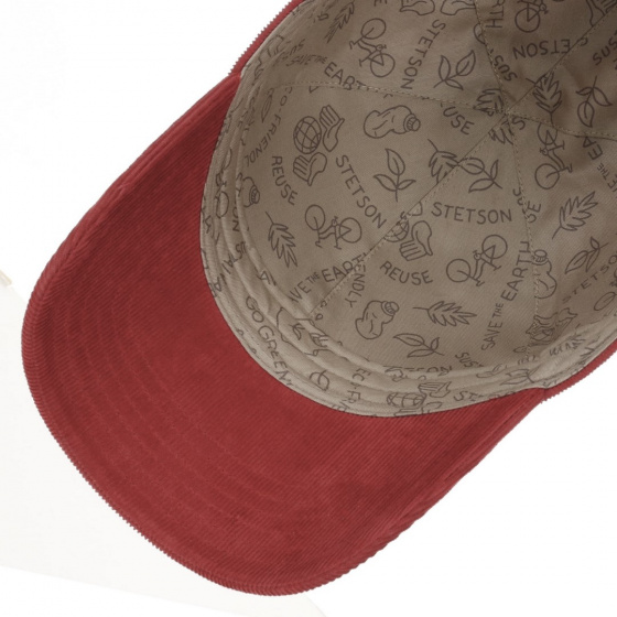 Casquette Baseball Corduroy Rouge - Stetson
