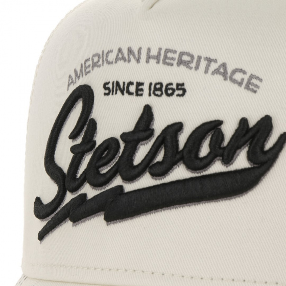 White American Heritage Trucker Baseball Cap - Stetson White American Heritage Trucker Baseball Cap - Stetson