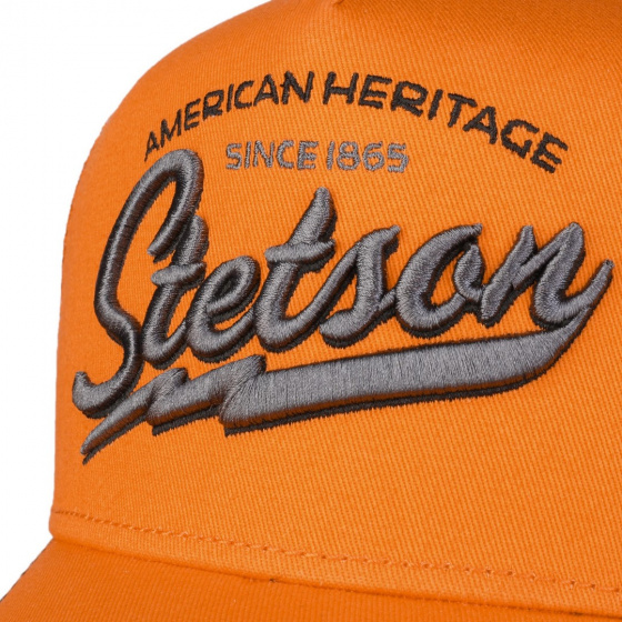 Casquette Baseball Trucker American Heritage Orange - Stetson Casquette Baseball Trucker American Heritage Orange - Stetson