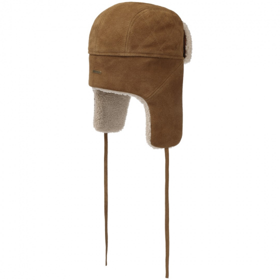 Camel Leather Sheffield Ushanka - Stetson
