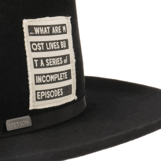 Stetson Wool & Cashmere Fedora Hat in Black - Series Collection