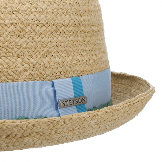 Chapeau Pork Pie Diamond Raffia Paille naturelle - Stetson