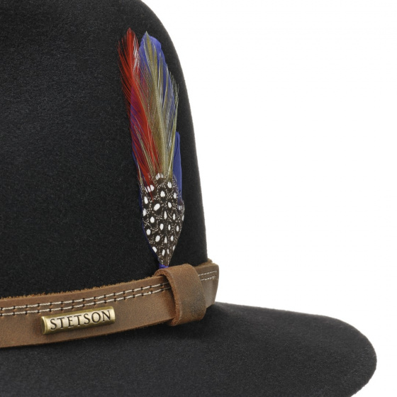 Traveller Hat Ortenzo Wool Felt Black - Stetson