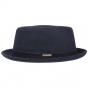 Navy Virgin Wool Berning Pork Pie Hat - Stetson