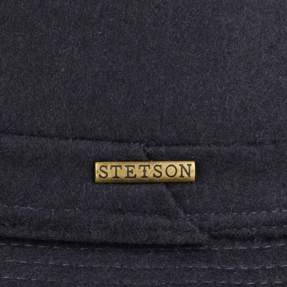 Navy Virgin Wool Berning Pork Pie Hat - Stetson