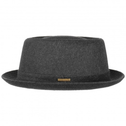 Berning Virgin Wool PorkPie Hat Anthracite - Stetson