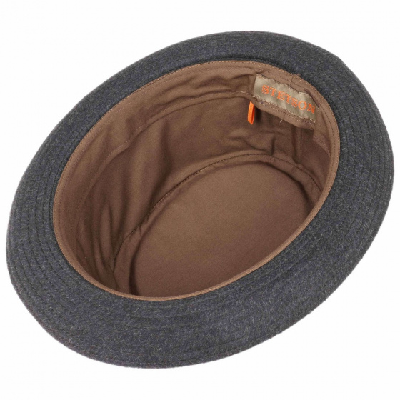 Chapeau PorkPie Berning Laine Vierge Anthracite - Stetson Chapeau PorkPie Berning Laine Vierge Anthracite - Stetson