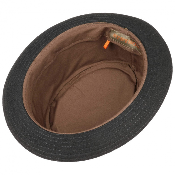 interieure Chapeau Porkpie Berning Noir - Stetson interieure Chapeau Porkpie Berning Noir - Stetson