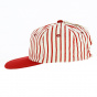 Red and White Striped Baseball Cap - Torpedo