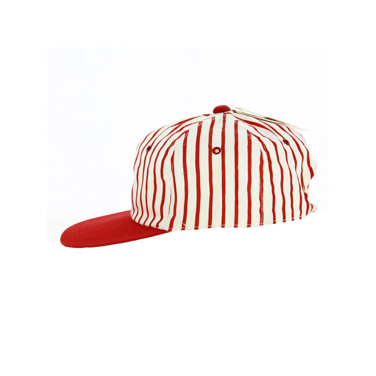 Red & White Striped Baseball Cap - Torpedo Reference: 18396 | Traclet Hat Shop