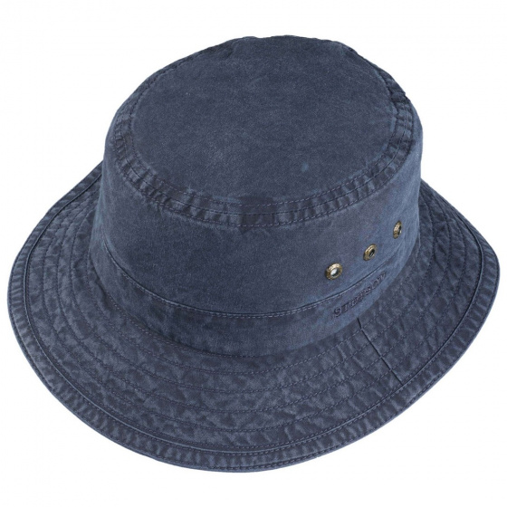 Stetson Reston Navy Organic Cotton Bucket Hat