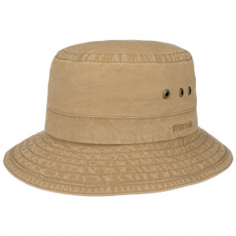 Reston Organic Cotton Taupe Bucket Hat UPF 40+ - Stetson