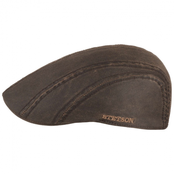 Stetson Brown Cotton Modesto Cap with Ear Flaps