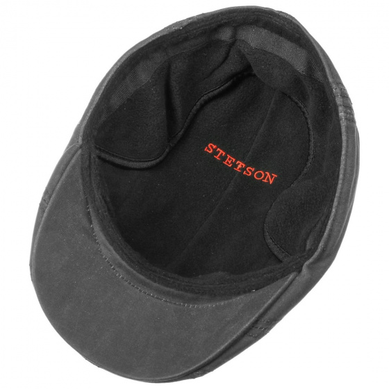 Modesto Cap with Ear Flaps Cotton Black - Stetson