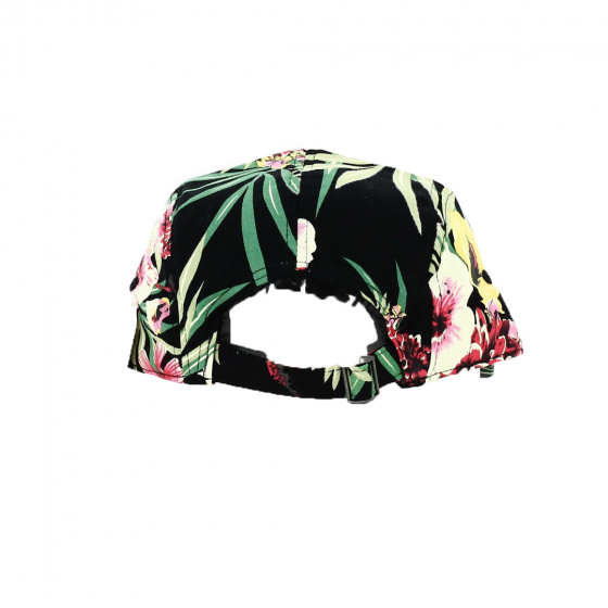 The Richmond Black Floral Cap - Coal
