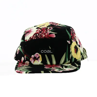 The Richmond Black Floral Cap - Coal Reference: 18402 | Traclet Hat Shop
