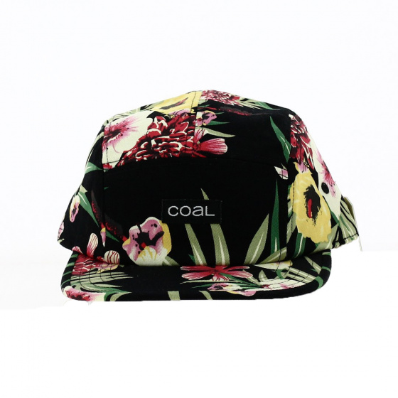 The Richmond Black Floral Cap - Coal
