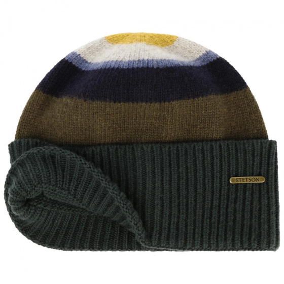Green Cotton Cuffed Beanie - Stetson