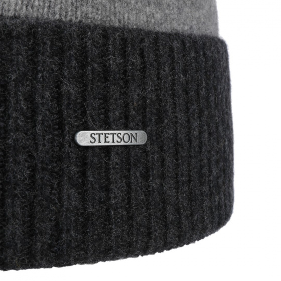 Gray Cotton Cuffed Beanie - Stetson