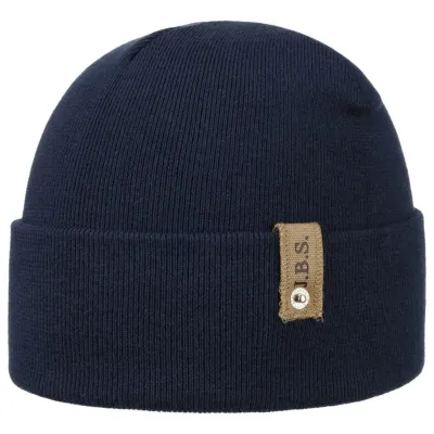 Navy Blue Cotton & Wool Cuffed Beanie - Stetson Reference: 18410| Traclet Hat Shop