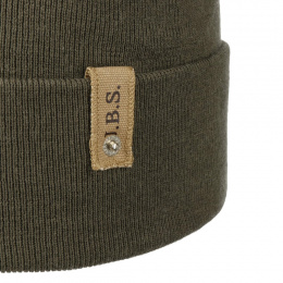 Cotton & Wool Cuffed Beanie Khaki - Stetson
