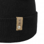 Black Cotton & Wool Turn-up Beanie - Stetson