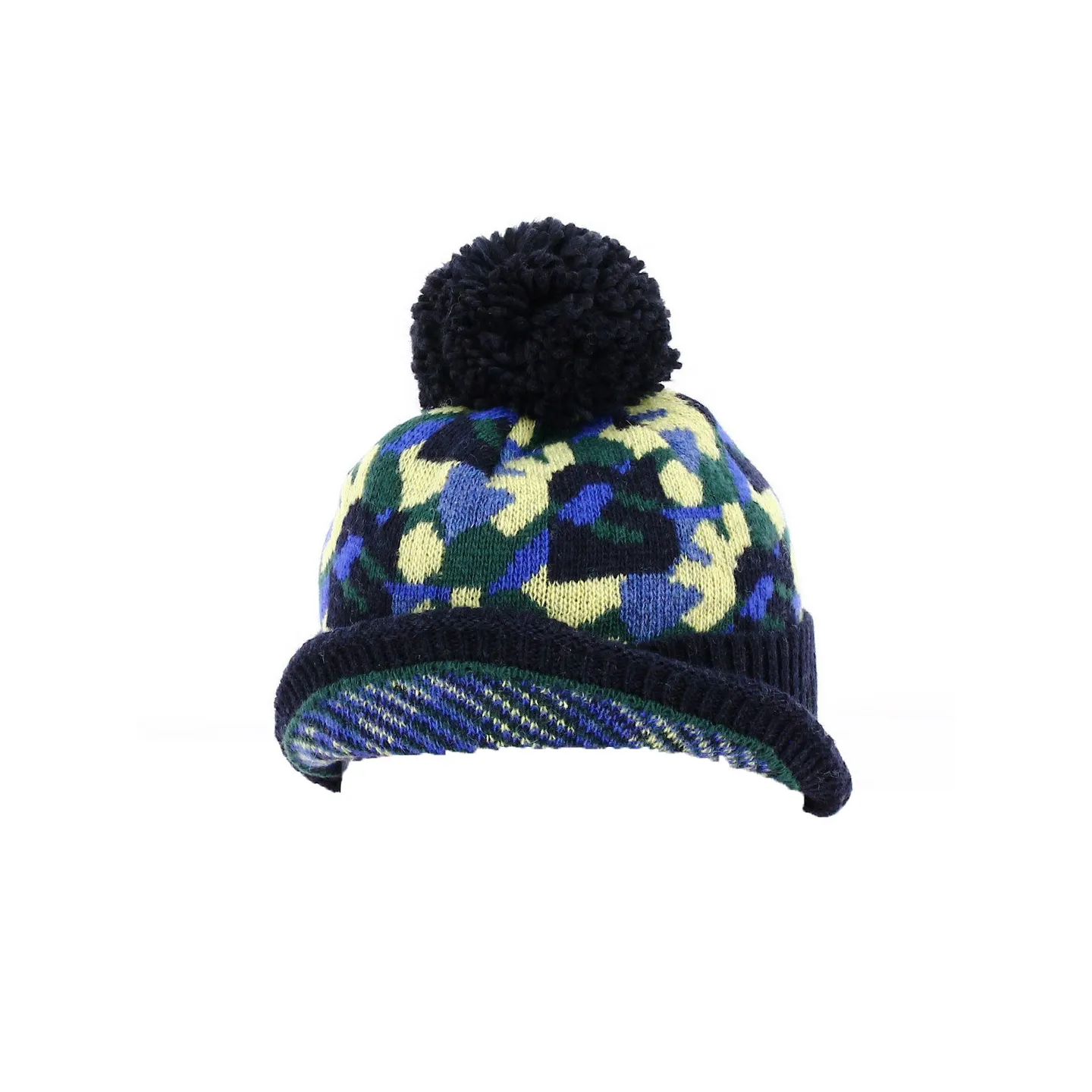 Bonnet à Pompon Marine - Stetson x Feebles Reference : 18414 | Chapellerie Traclet