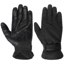 Black Goat Leather Driving Gloves - Stetson