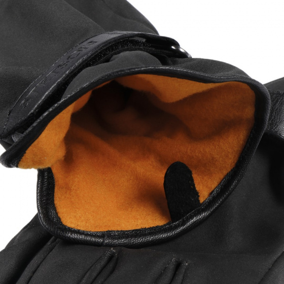 Black Goat Leather Driving Gloves - Stetson