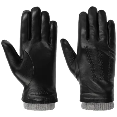 Black Sheepskin Leather Driving Gloves - Stetson Reference: 18426 | Chapellerie Traclet