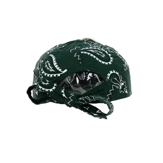 Casquette Baseball Motif Bandana Vert - Traclet Casquette Baseball Motif Bandana Vert - Traclet