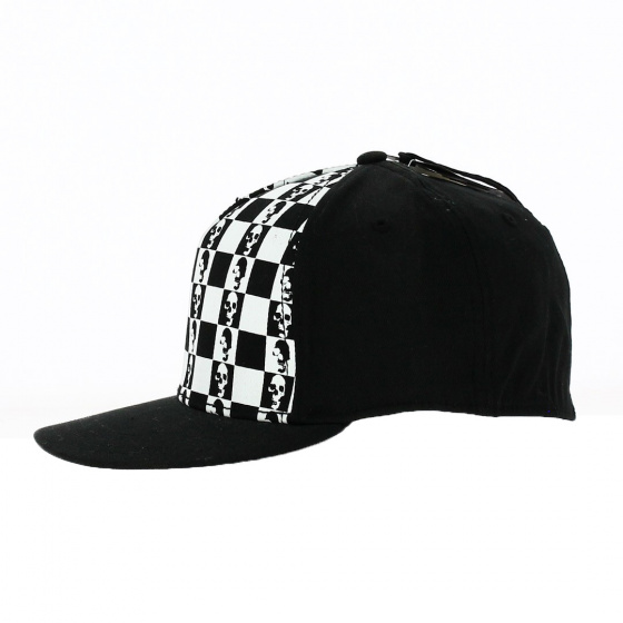 Jess Skull Black and White Cap - Keyone