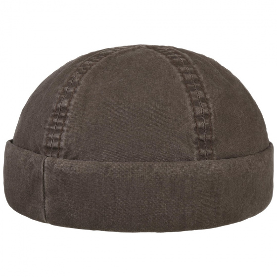 Organic Cotton Washed Docker Beanie Brown - Stetson