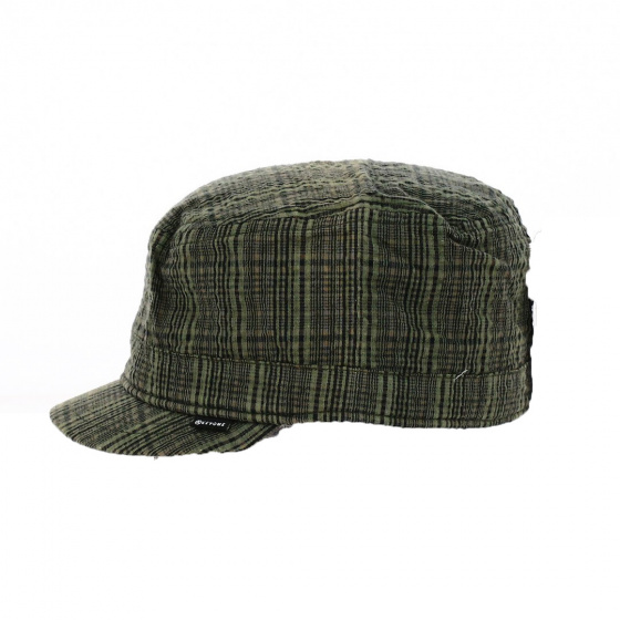 Military Field Cap Checkered Khaki - Keyone