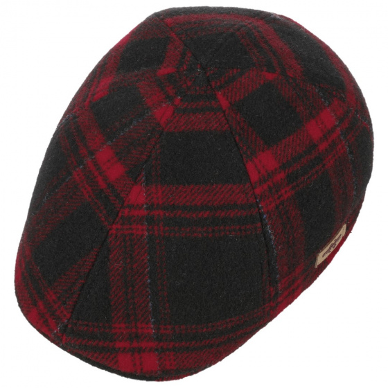 Casquette Bûcheron Unisexe Brandit - Noir Et Rouge, Doublure Polaire - Cache-oreilles Avec Bouton Pression