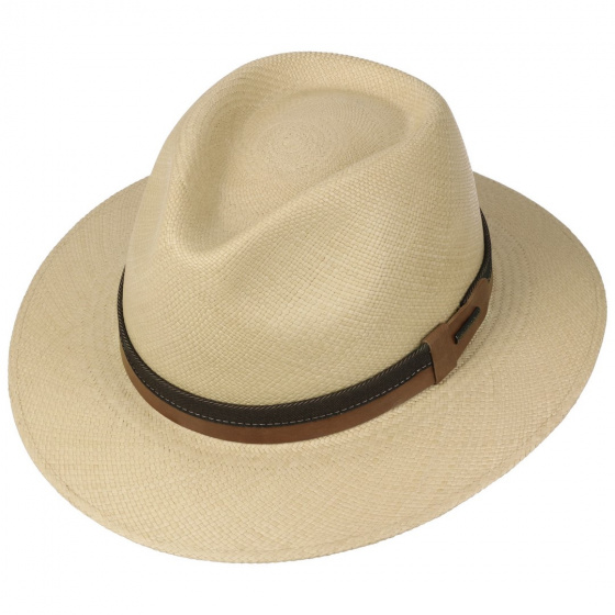 Chapeau Traveller Anderson Panama Naturel Foncé - Stetson
