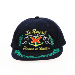 Navy Wool La Royale Baseball Cap - Traclet