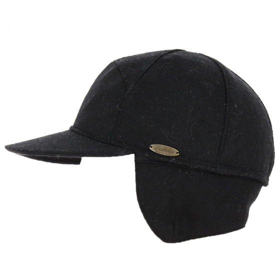 Casquette Dalena Cache Oreille Noir Laine - Traclet