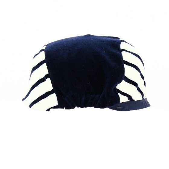 Navy Velvet Baseball Cap - Traclet Navy Velvet Baseball Cap - Traclet