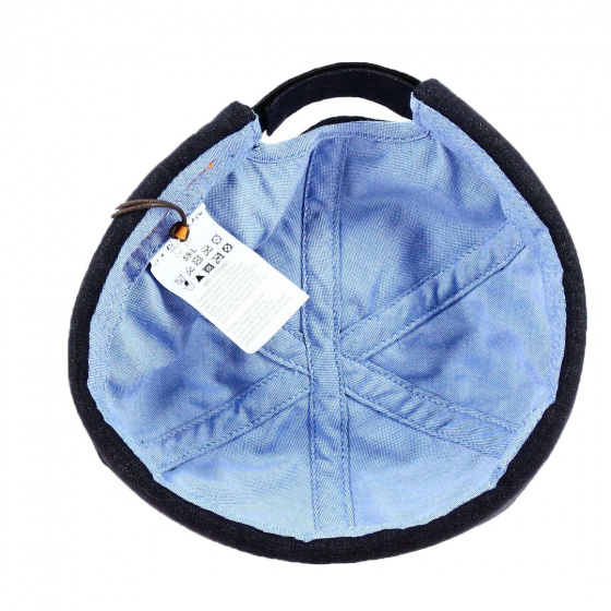 Navy Linen Docker Beanie - Stetson