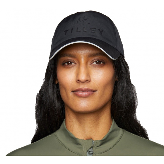 Black Waterproof All Weather Baseball Cap - Tilley