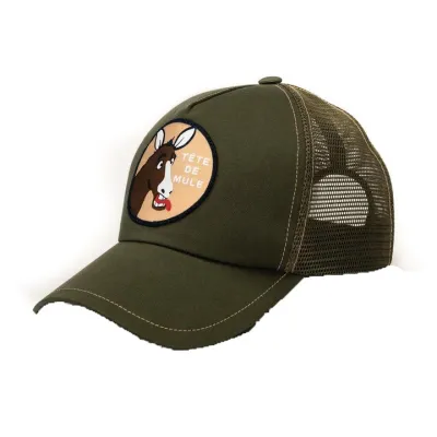 Stubborn Mule Cotton Olive Trucker Cap - le Chapoté Paris Reference: 12534 | Traclet Hat Shop