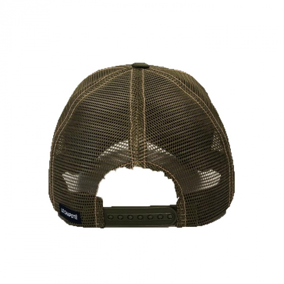 Casquette Trucker Tête de Mule Coton Olive - le Chapoté Paris Casquette Trucker Tête de Mule Coton Olive - le Chapoté Paris