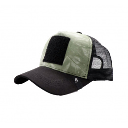 Baseball Trucker Patch Tie Dye Khaki Cap - Scratchy's