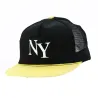 Casquette Trucker NY Noir & Jaune - Traclet Reference : 18475 | Chapellerie Traclet