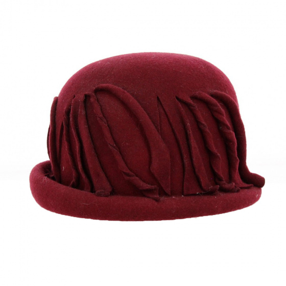Chapeau cloche feutre Christy Bordeaux - Traclet