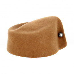Cloche Hat Felt Wool Lucia Brown - Traclet